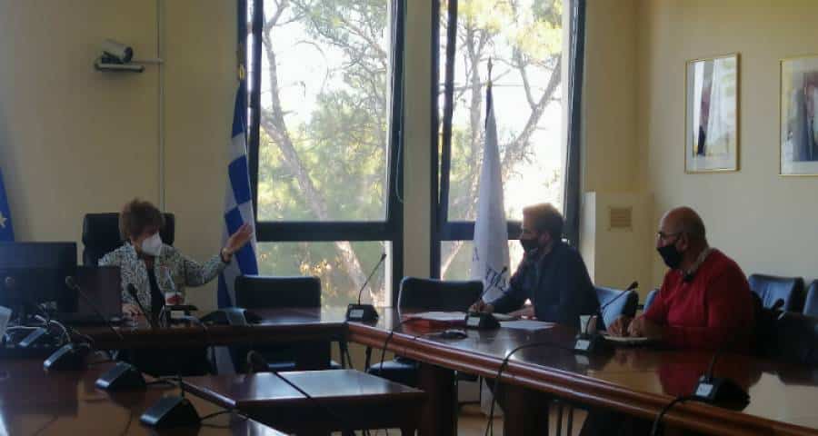Συνάντηση εργασίας σχετικά με τη συνεργασία Πανεπιστημίου Αιγαίου και Π.Β.Α