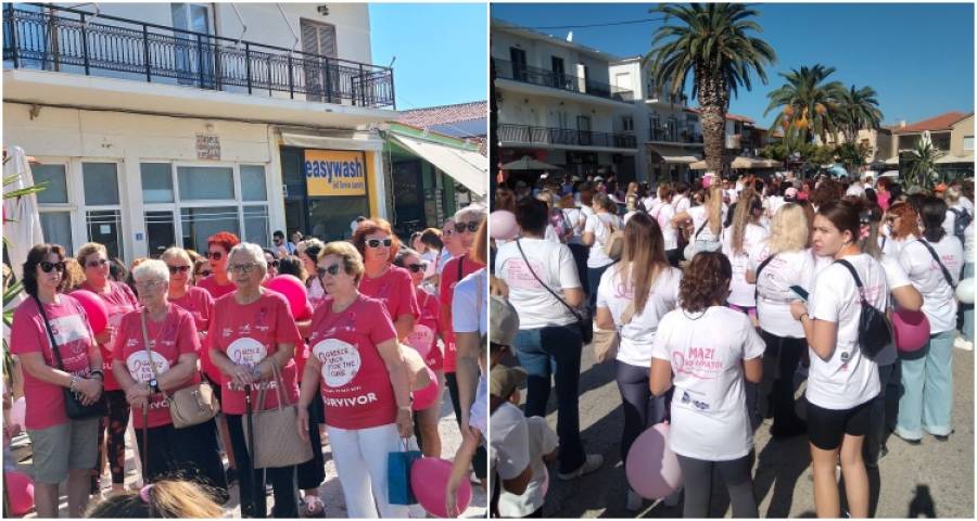 Η Λήμνος βροντοφώναξε «Μαζί πιο δυνατοί από τον καρκίνο του μαστού»