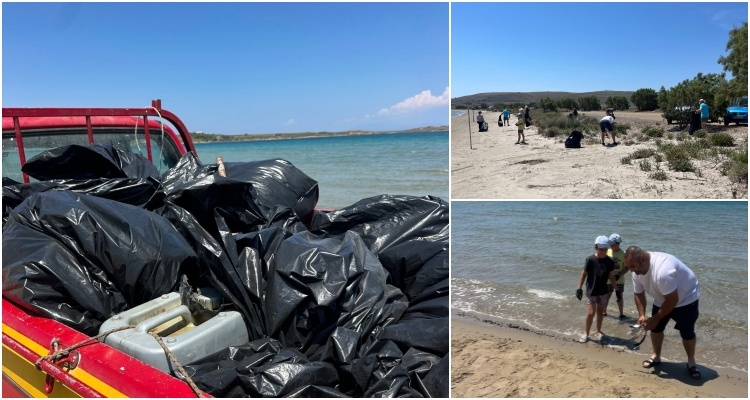 Λήμνος: Με μεγάλη επιτυχία ολοκληρώθηκε ο εθελοντικός καθαρισμός στην παραλία Μπουρνιά από τον «ΕΡΜΗ» Βάρους