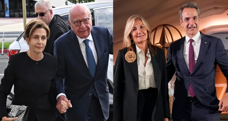 Γεύμα Μητσοτάκη με τον μεγιστάνα των media Ρούπερτ Μέρντοχ στο Μαξίμου -Συνοδεύονταν από τις συζύγους τους